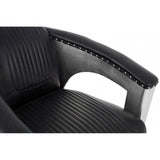 Venne Black Leather Sofa Chair Black