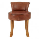 Kourtnai Brown Leather Chair Brown