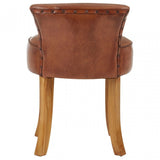 Kourtnai Brown Leather Chair Brown