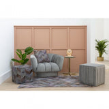 Miley Side Table with Glass Top Gold