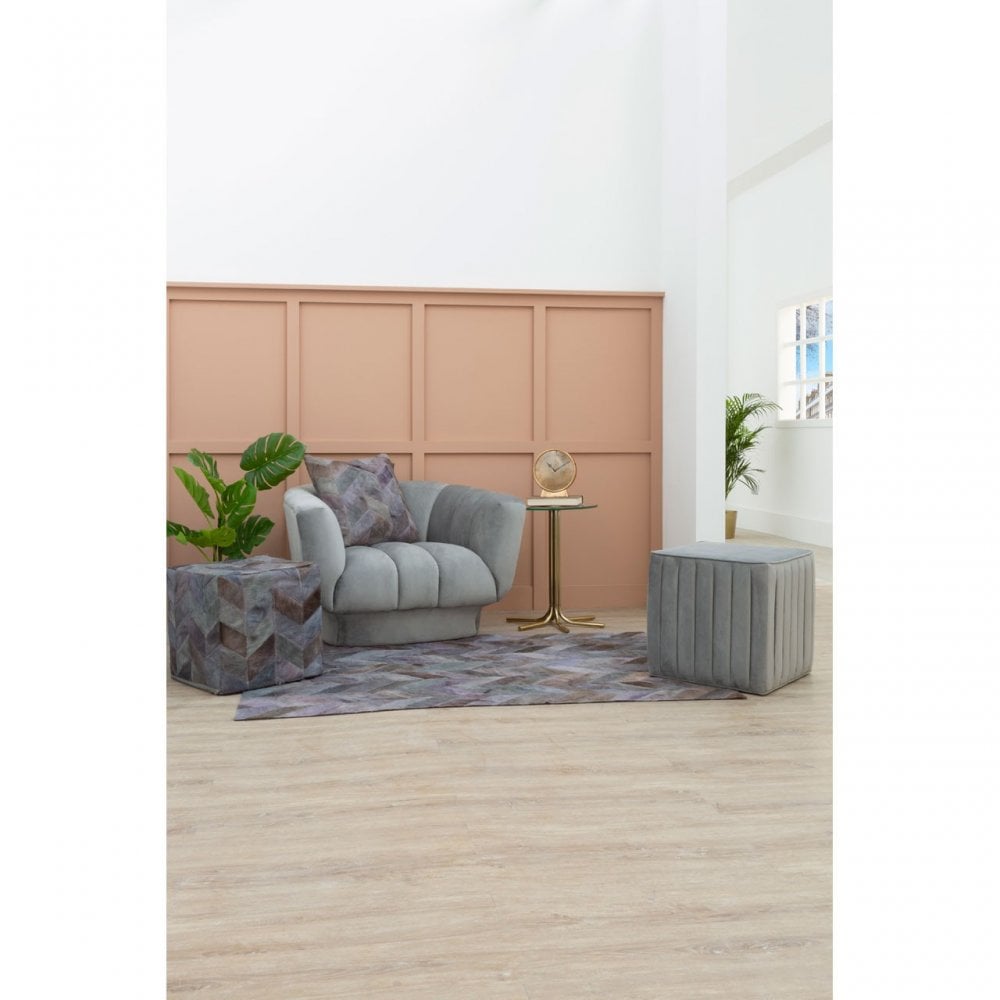 Miley Side Table with Glass Top Gold