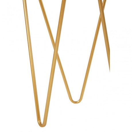 Anvil Set Of 2 Gold Finish Triangle Tables Gold