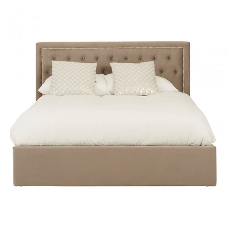 Hannah Kingsize Ottoman Bed Beige