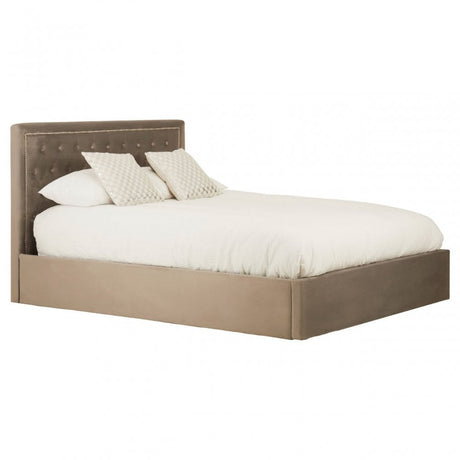 Hannah Kingsize Ottoman Bed Beige