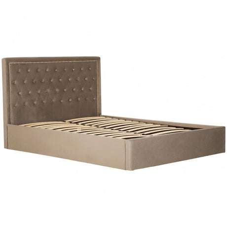 Hannah Kingsize Ottoman Bed Beige