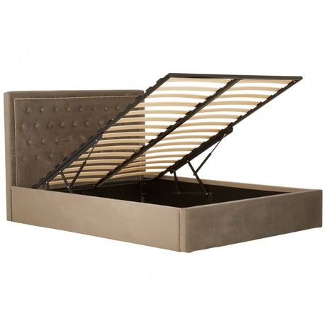 Hannah Kingsize Ottoman Bed Beige
