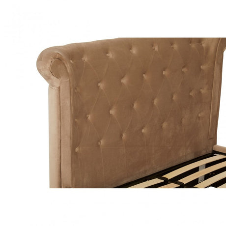 Edison Beige Double Ottoman Bed Beige