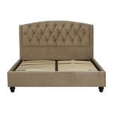 Josephine Brushed Velvet Double Bed Brown