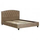 Josephine Brushed Velvet Double Bed Brown