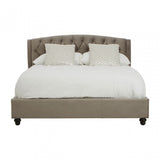 Josephine Velvet Kingsize Bed Grey