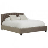 Josephine Velvet Kingsize Bed Grey