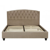 Josephine Mink Kingsize Bed Beige