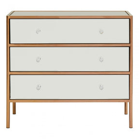 Goldie 3 Drawer Chest Rose Gold