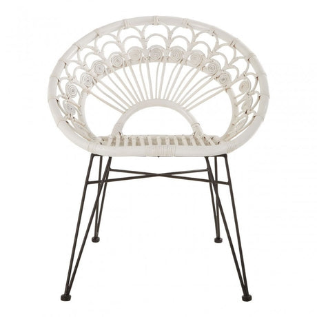Manado White Rattan Chair White