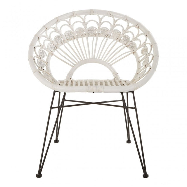 Manado White Rattan Chair White