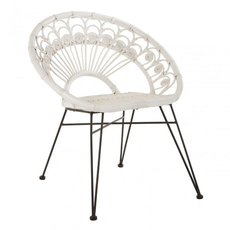 Manado White Rattan Chair White