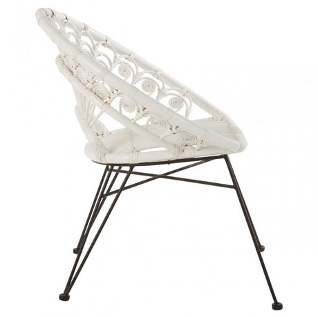 Manado White Rattan Chair White
