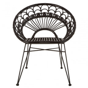 Manado Black Rattan Chair Black