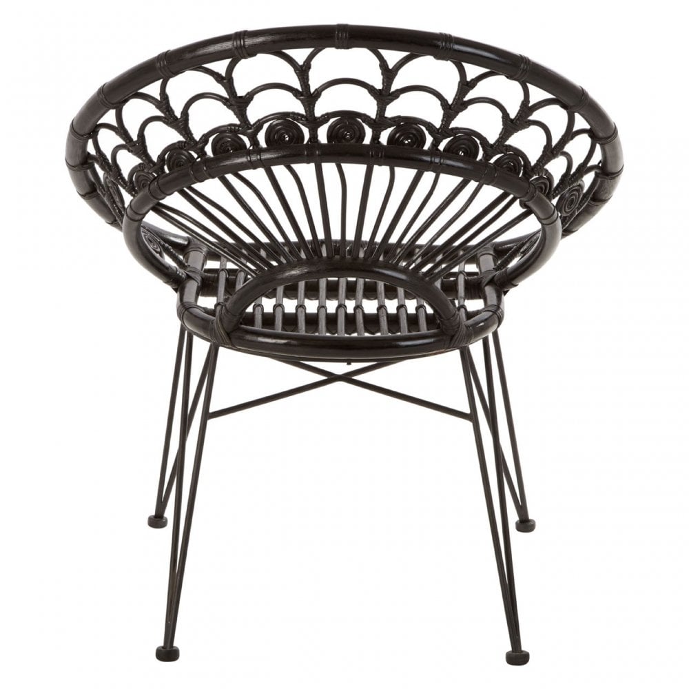 Manado Black Rattan Chair Black