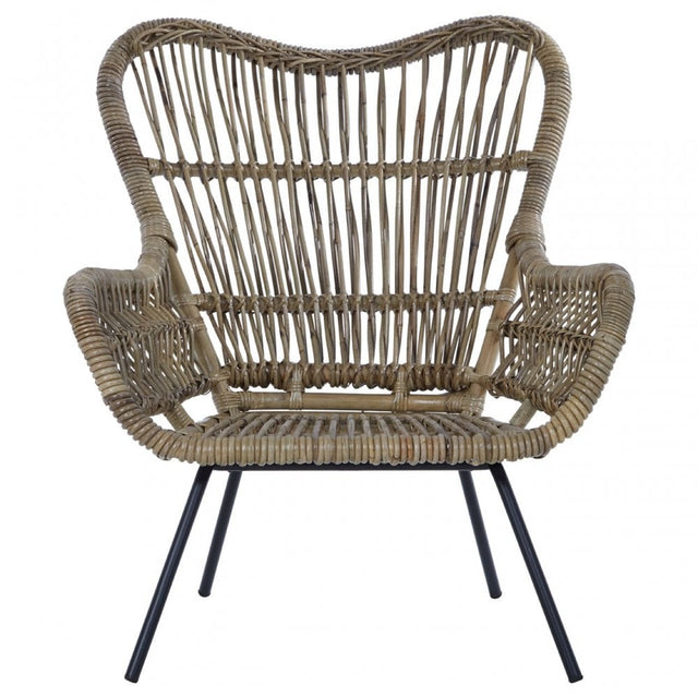 Monado Kubu Rattan Chair Grey