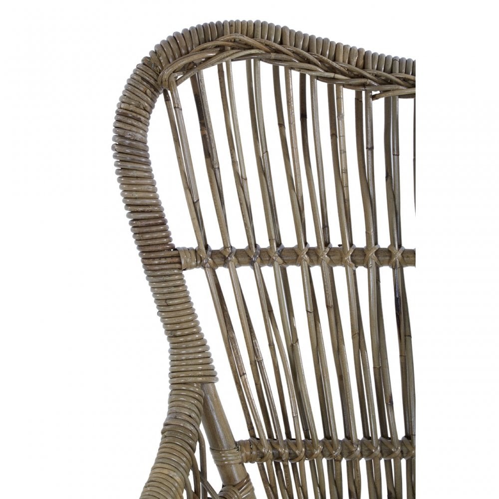 Monado Kubu Rattan Chair Grey