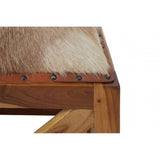 Kourtnai Goat Leather Stool Natural
