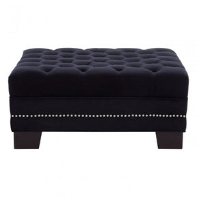 Sofia Black Footstool Black