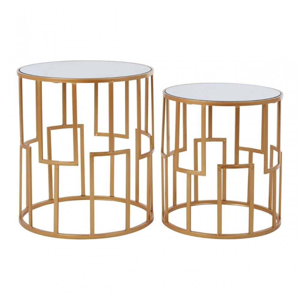 Anvil Set of 2 Round Side Tables
