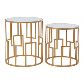 Anvil Set of 2 Round Side Tables