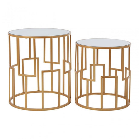 Anvil Set of 2 Round Side Tables