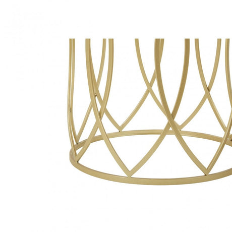 Anvil Set of 2 Champagne Finish Side Tables Champagne