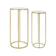 Avantis Set of 2 Tall Side Tables Champagne
