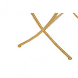 Anvil Set of 2 Bamboo Design Side Tables Gold