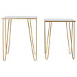 Anvil Set of 2 Rectangular Side Tables Gold