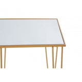 Anvil Set of 2 Rectangular Side Tables Gold