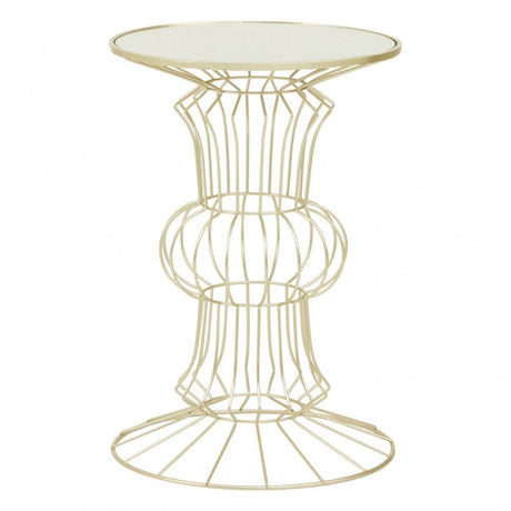 Yaxi Light Gold Finish Frame Table Gold