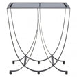 Duchess Side Table with Grey Glass Top Grey