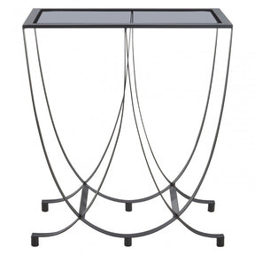 Duchess Side Table with Grey Glass Top Grey