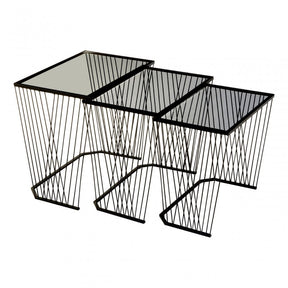 Duchess Set of 3 Side Tables Black
