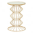 Yaxi Dark Gold Finish Frame Table Gold
