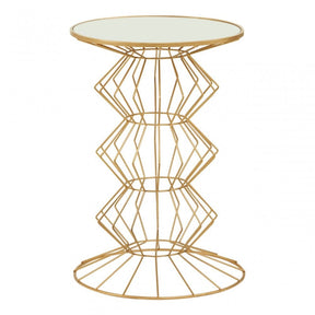 Yaxi Dark Gold Finish Frame Table Gold