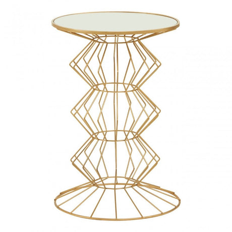 Yaxi Dark Gold Finish Frame Table Gold