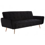 Hayton Black Velvet Sofa Bed Black