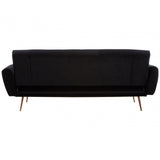 Hayton Black Velvet Sofa Bed Black