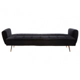 Hayton Black Velvet Sofa Bed Black