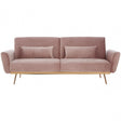 Hatton Pink Velvet Sofa Bed Pink