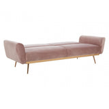 Hatton Pink Velvet Sofa Bed Pink