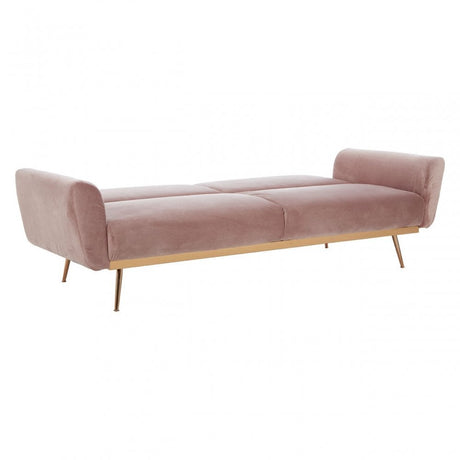 Hatton Pink Velvet Sofa Bed Pink