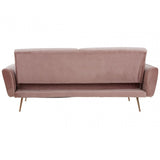 Hatton Pink Velvet Sofa Bed Pink