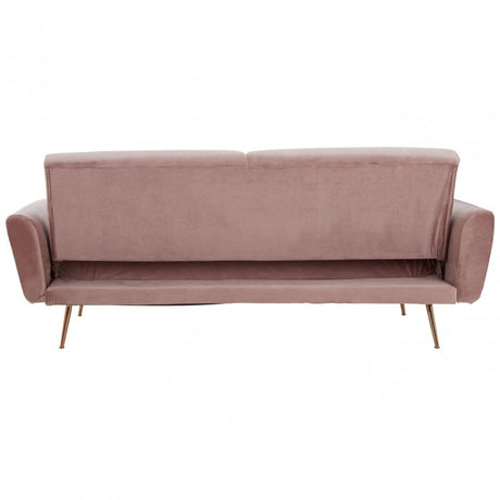 Hatton Pink Velvet Sofa Bed Pink